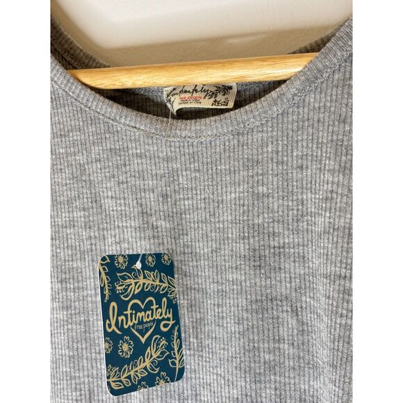 Intimately Free People Gray Cropped Tank Top Size Medium to Large NEW - L6 - Picture 7 of 9
